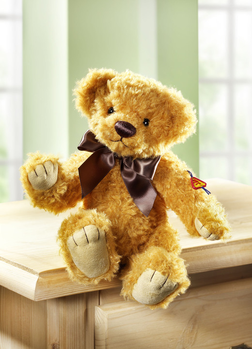 Puppen - Teddybär Mathes aus Softplüsch, in Farbe BRAUN-NATUR
