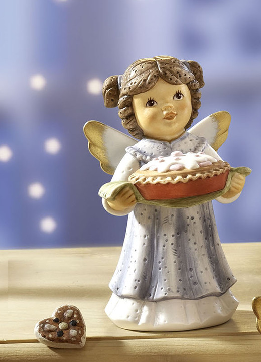 - Lebkuchenbäckerei Szene aus Porzellan, in Farbe BLAU, in Ausführung Engel mit Kuchen Ansicht 1