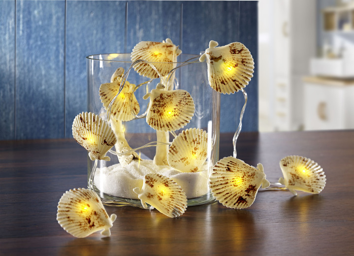 - Lichterkette Muscheln, in Farbe BEIGE-BRAUN