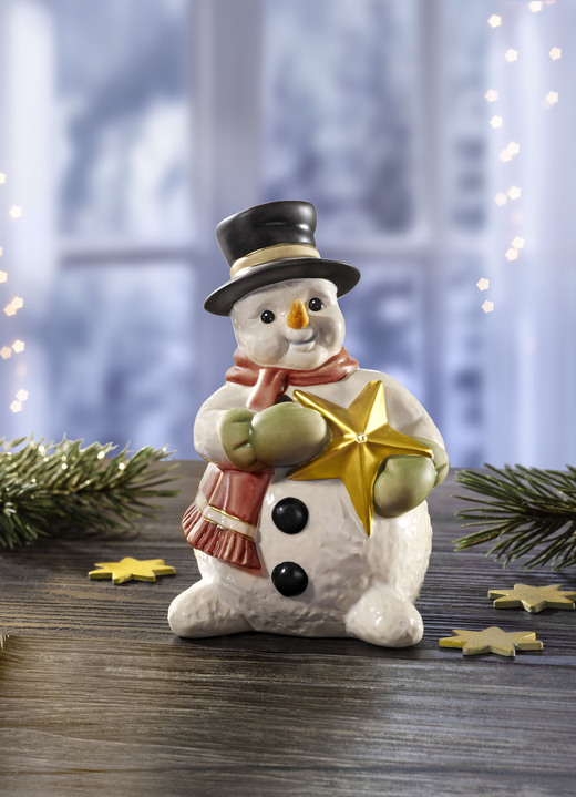 - Schneemann mit Swarovski-Stein von Goebel, in Farbe BUNT