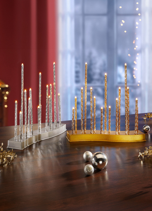 Weihnachten - Stableuchte aus Metall, in Farbe SILBER Ansicht 1