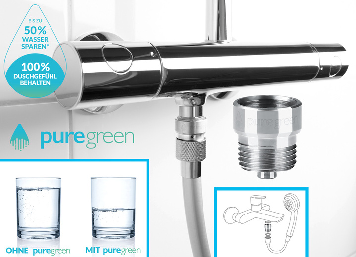 Hilfsmittel - Puregreen Wassersparer, in Farbe CHROM Ansicht 1