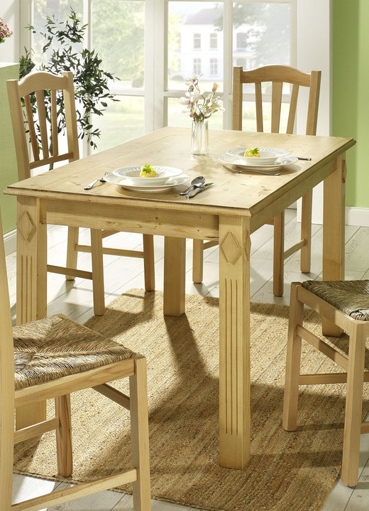 Tische - Esstisch aus Massivholz Tanne, in Farbe NATUR Ansicht 1