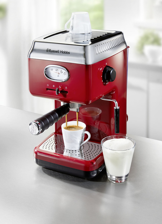 - Espressomaschine im Retro-Design, in Farbe ROT