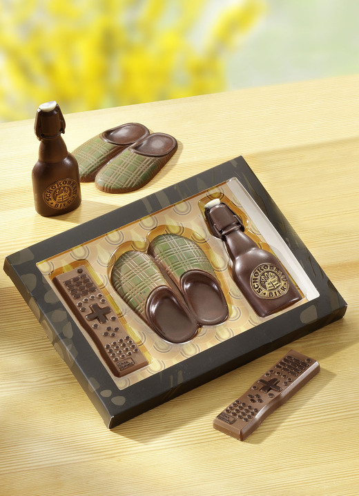 - Schokoladen-Präsent aus Vollmilch- und Zartbitter-Schokolade, in Farbe BUNT, in Ausführung Männerabend