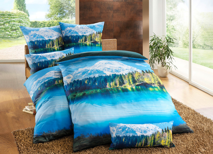 - Renforcé-Bettwäsche-Garnitur mit Reißverschluss, in Größe 111 (40x80 cm + 135x200 cm) bis 115 (80x80 cm + 155x220 cm), in Farbe MULTICOLOR