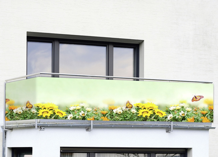 Sichtschutz & Sonnenschutz - Einseitig bedruckter Balkon-Sichtschutz inkl. Befestigungsmaterial, in Farbe , in Ausführung Balkon-Sichtschutz Schmetterling Ansicht 1