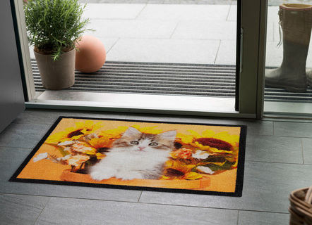 Fußmatte mit Katzen-Motiv