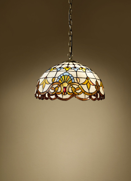 Lampen & Leuchten - Tiffany-Pendelleuchte, 2-flammig, in Farbe BUNT