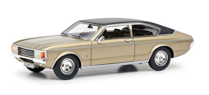 Sammlermodelle - Ford Granada Coupé  von Schuco, in Farbe GOLDMETALLIC