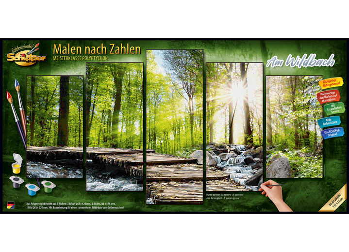 Malen nach Zahlen - Malen nach Zahlen Am Wildbach, in Farbe BUNT