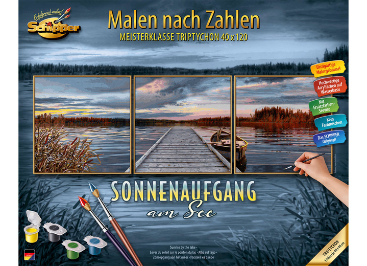 Malen nach Zahlen - Malen nach Zahlen Sonnenaufgang, in Farbe BUNT
