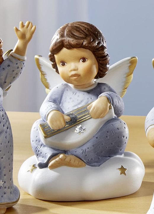 - Engel aus Porzellan aus dem Hause Goebel, in Farbe BLAU, in Ausführung Engel Himmlische Klänge Ansicht 1