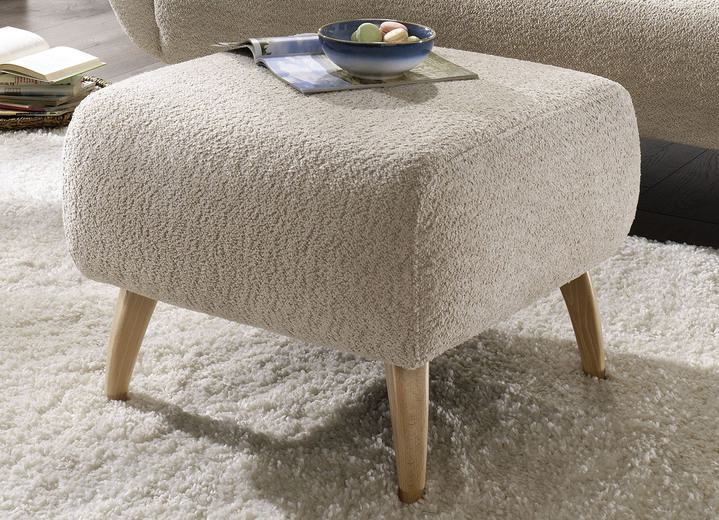 Polstermöbel - Polstermöbel mit Komfortschaum-Polsterung, in Farbe BEIGE, in Ausführung Hocker Ansicht 1