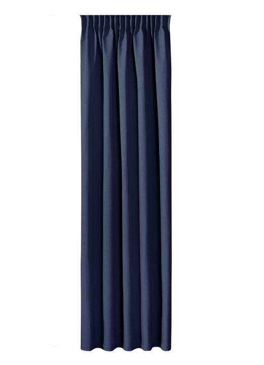 Klassisch - Energiespar-Verdunkelungsschals, in Größe 364 (H145xB135 cm) bis 464 (H245xB270 cm), in Farbe BLAU, in Ausführung Schlaufen Ansicht 1