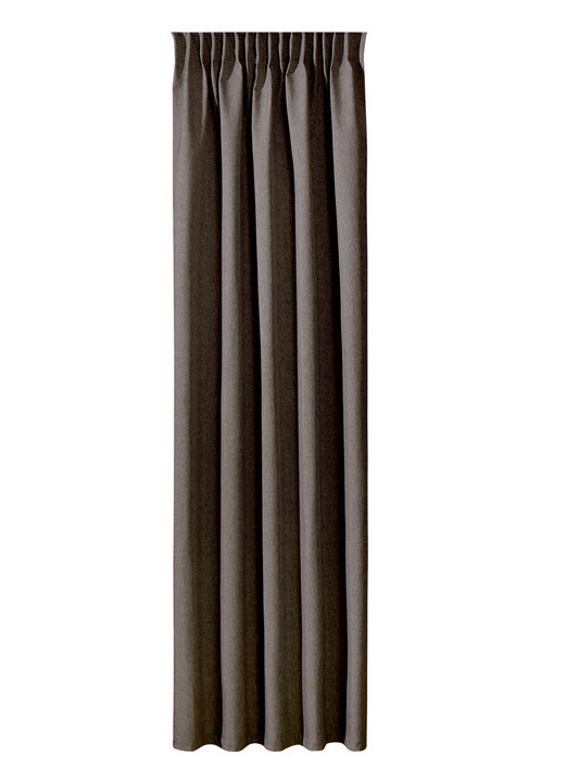 Klassisch - Energiespar-Verdunkelungsschals in Leinenoptik, in Größe 365 (H145xB135 cm) bis 464 (H245xB270 cm), in Farbe BRAUN Ansicht 1