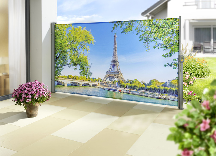 Sichtschutz & Sonnenschutz - Seitenmarkise aus Aluminium und Stahl, in Farbe , in Ausführung Paris Ansicht 1