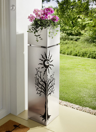 Pflanzsäule aus Edelstahl