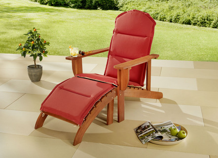 Adirondack-Chair mit Wendeauflage und separatem Fußteil