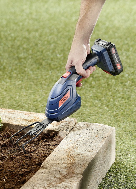 Gartenzubehör - Akku-Gartenpflege-Set 3-in-1  (Akku und Ladegerät nicht im Lieferumfang), in Farbe BLAU Ansicht 1