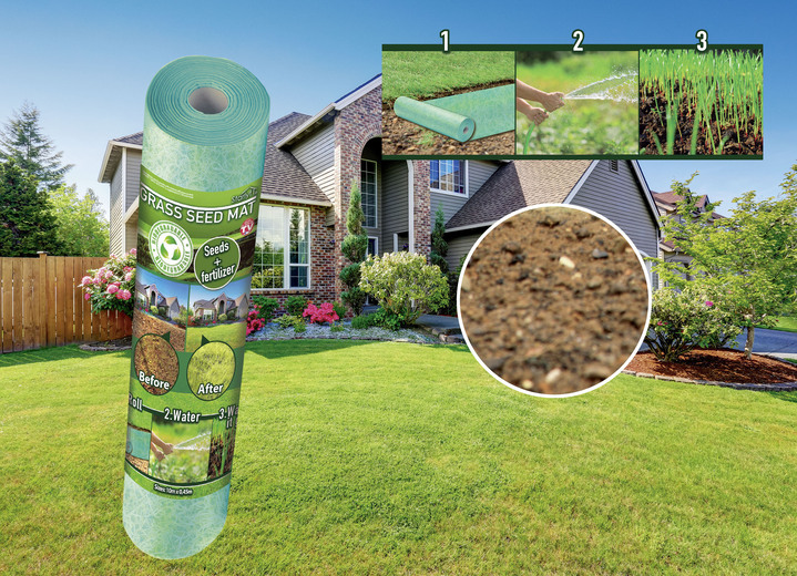 Gartenpflege - Starlyf Grassamen-Matte, in Farbe GRÜN Ansicht 1