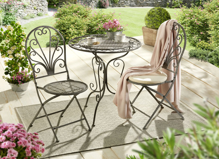 Bistro-Set Nizza aus Metall, 3-teilig