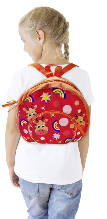 - Kuschelrucksack 3in1, in Farbe BUNT, in Ausführung Giraffe Ansicht 1