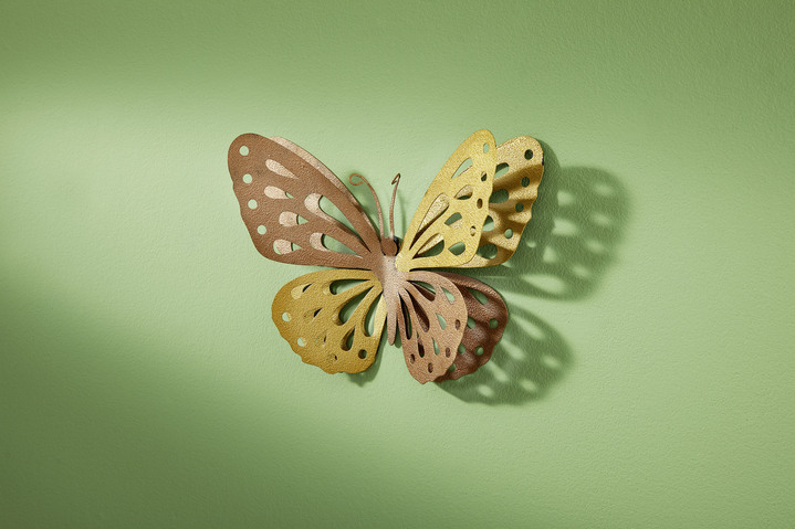 Metall-Wandbilder - Wanddekoration „Schmetterling“, in Farbe ROST