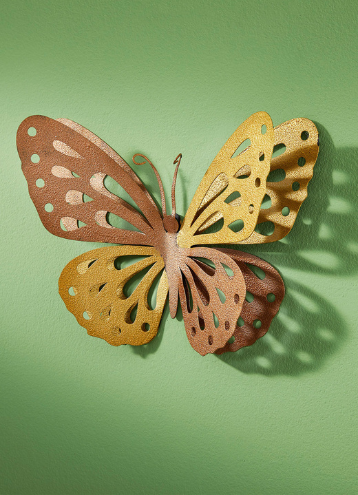 Metall-Wandbilder - Wanddekoration „Schmetterling“, in Farbe ROST