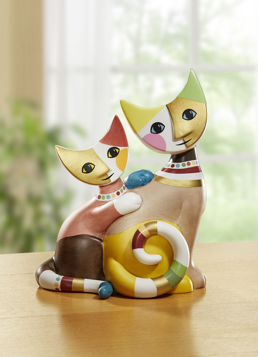 Figuren - Katzenpaar aus der Rosina-Wachtmeister-Kollektion, in Farbe BUNT