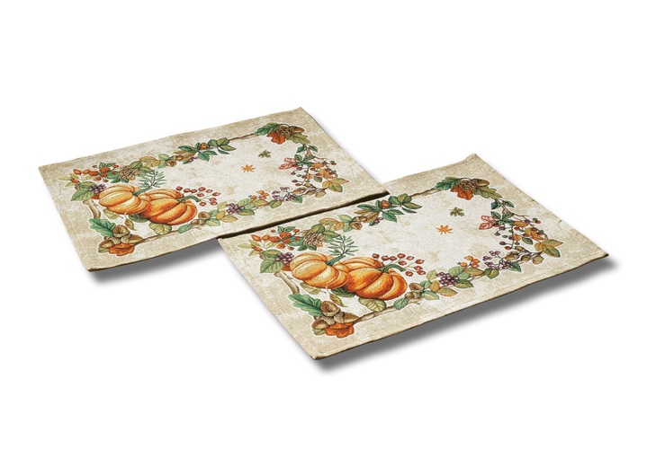 Tischdecken - Wohn-Accessoires aus Gobelin, in Größe 100 (2x Platzset, 33x 45 cm) bis 404 (Kissenbezug, 45x 45 cm), in Farbe BUNT Ansicht 1