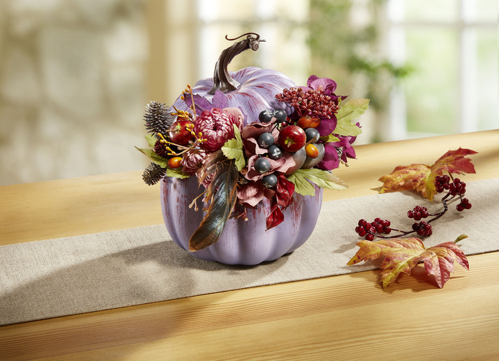 Kunst- & Textilpflanzen - Herbstlicher Deko-Kürbis, in Farbe LILA