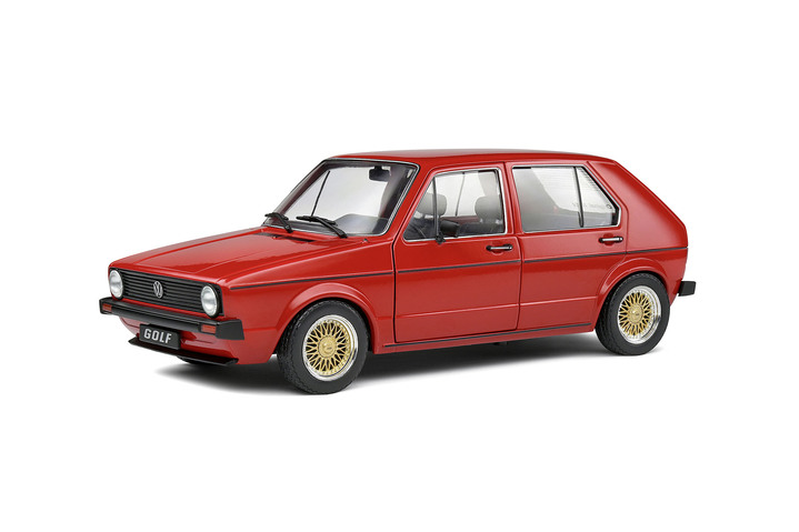 Sammlermodelle - VW Golf I CUSTOM II aus Zindruckguss, in Farbe ROT