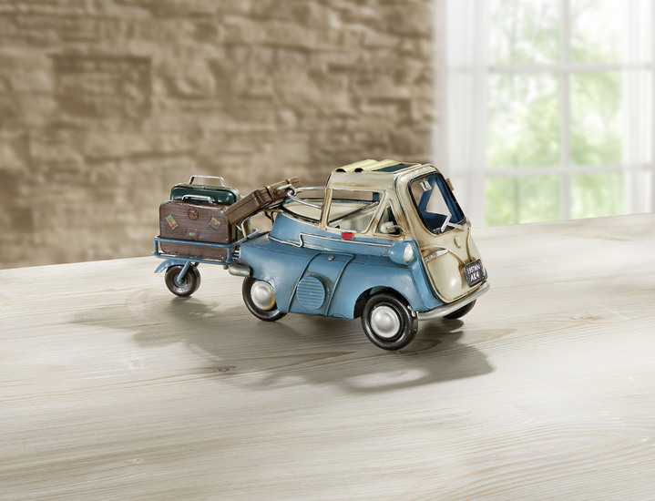 Sammlermodelle - Isetta mit Anhänger, in Farbe BLAU Ansicht 1