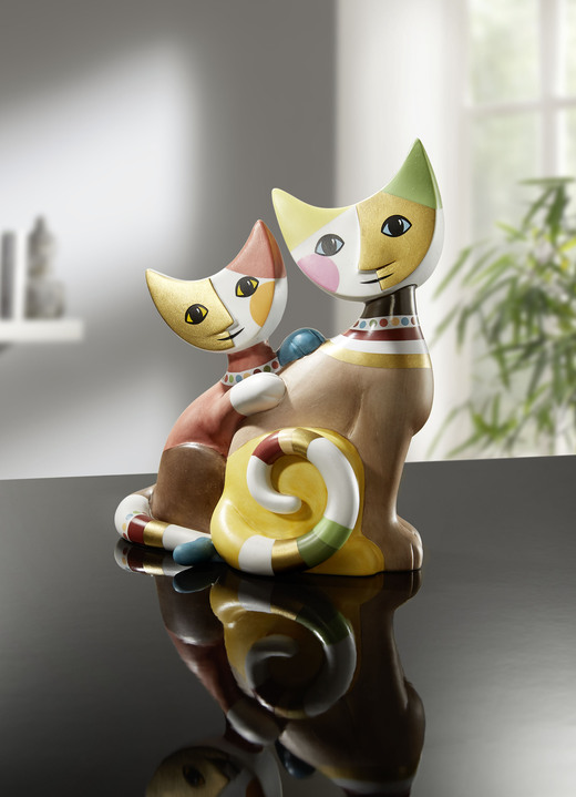 Figuren - Katzenpaar  aus der Rosina-Wachtmeister-Kollektion, in Farbe BUNT
