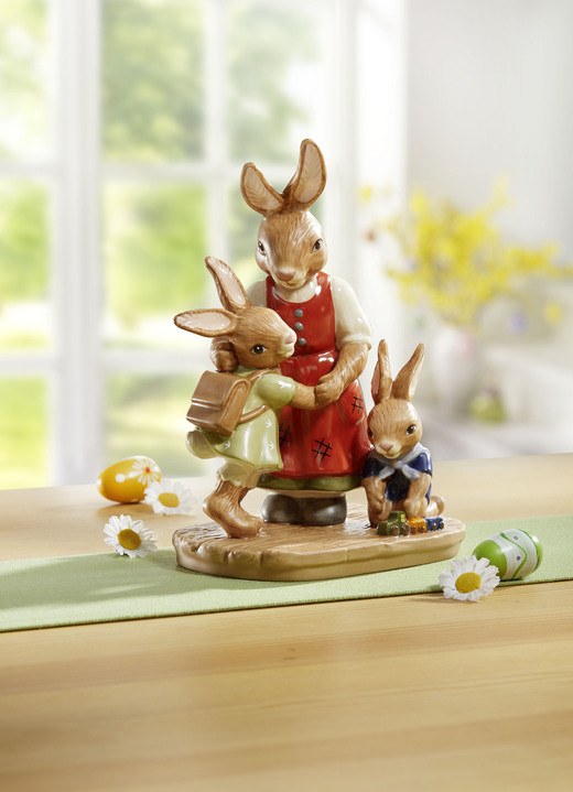 Goebel-Figuren - Hasenmama mit Kindern, in Farbe BUNT