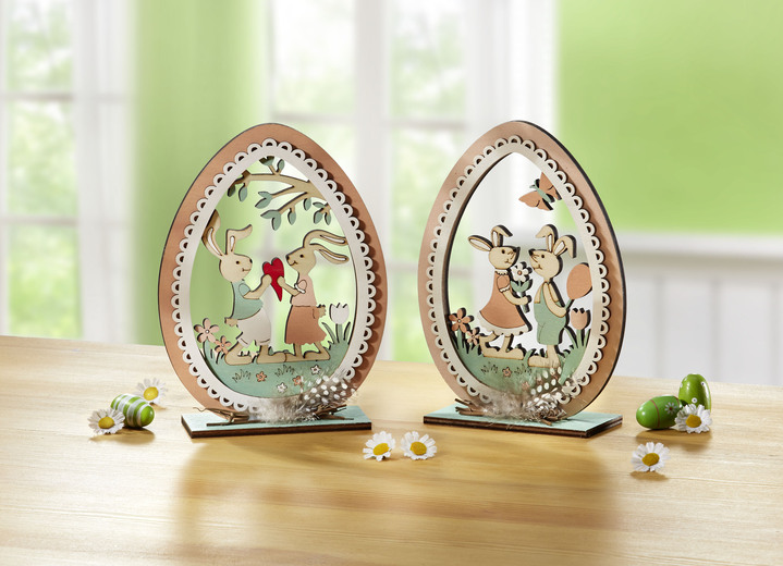 - Wunderschöne Ostereier aus Holz, in Farbe BRAUN