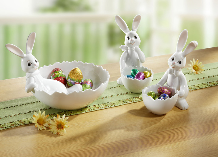 - Porzellan-Serie, in Farbe WEISS, in Ausführung Eierbecher Hasenjunge