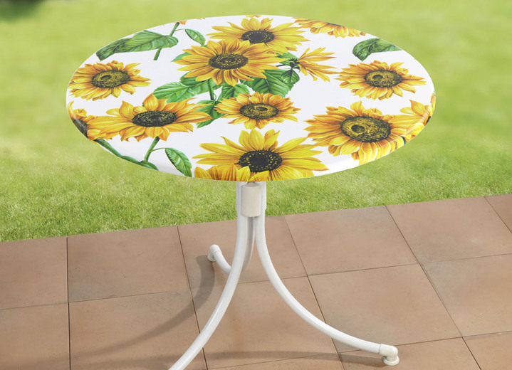 Gartentischdecken - Spann-Tischdecke mit Sonnenblumen-Dessin, in Größe 150 (ø 70– 86 cm) bis 190 (ø 85–105 cm), in Farbe MULTICOLOR Ansicht 1