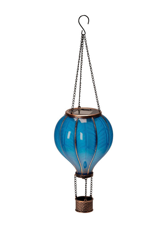 Solarleuchten - Solar-Heißluftballon mit Flackereffekt, in Farbe BLAU Ansicht 1