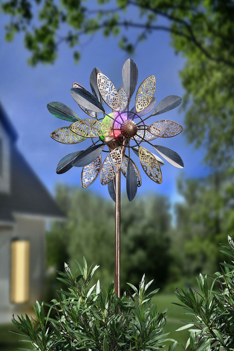 Dekoration - Solar-Windrad Mistral aus Metall, in Farbe BUNT