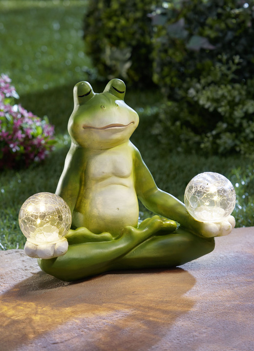 Dekoration - Yoga-Frosch, in Farbe GRÜN