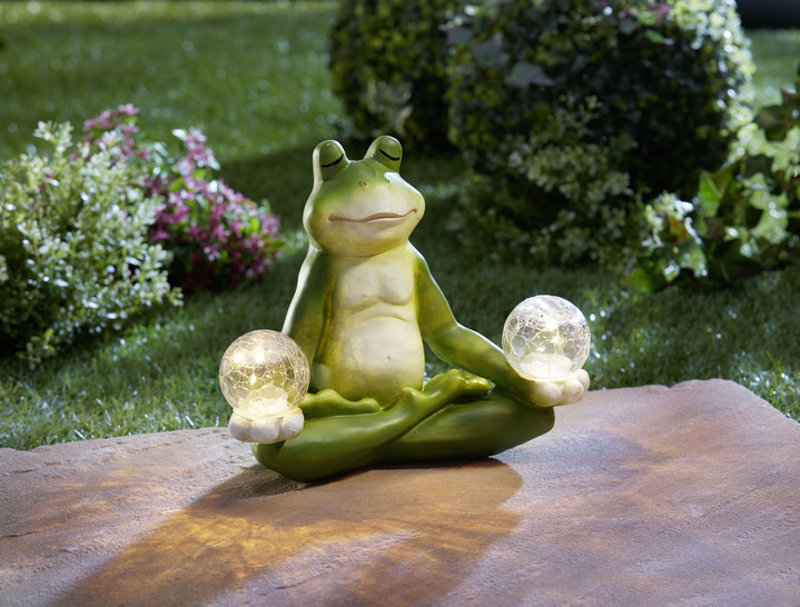 Dekoration - Yoga-Frosch, in Farbe GRÜN