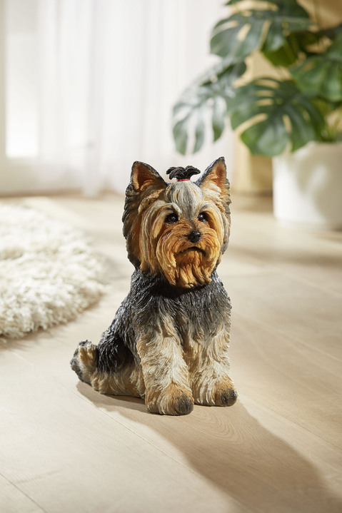 Figuren - Yorkshire Terrier, in Farbe GRAU-BRAUN