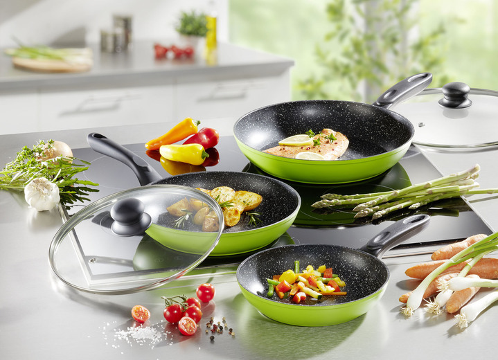 Töpfe, Pfannen & Bräter - Pfannen-Set, 5-teilig, mit megaharter Antihaftbeschichtung, in Farbe SCHWARZ Ansicht 1