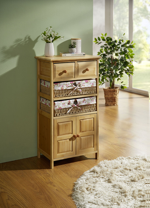 Sideboards & Kommoden - Massivholz Bambus-Kommode, in Farbe NATUR Ansicht 1