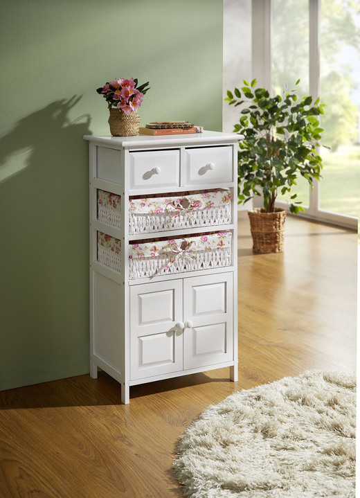 Sideboards & Kommoden - Massivholz Bambus-Kommode, in Farbe WEISS Ansicht 1