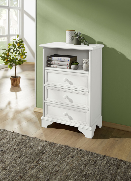 Sideboards & Kommoden - Schubladenkommode im Landhaus-Stil, in Farbe WEISS, in Ausführung Schubladenkommode klein Ansicht 1