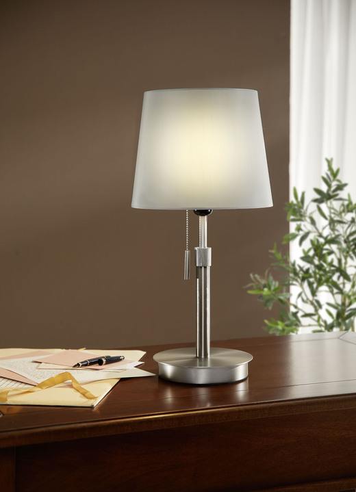 Lampen & Leuchten - Hochwertige Tischleuchte, in Farbe NICKEL