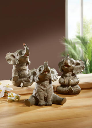 Yoga-Elefanten im 3er-Set